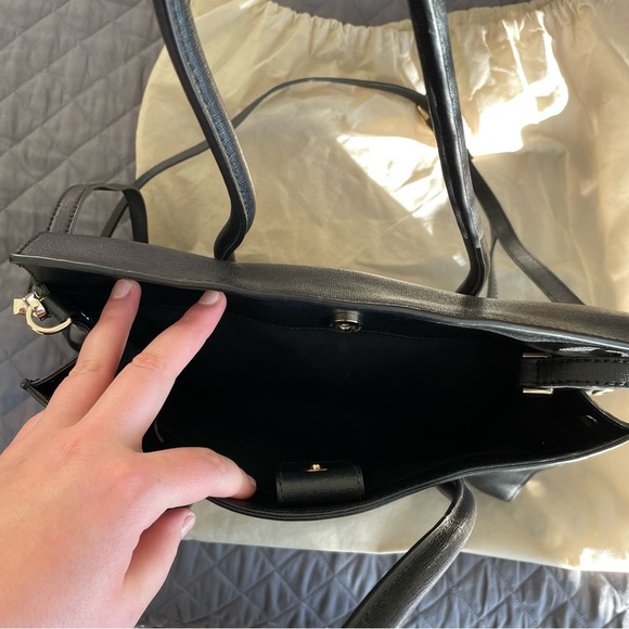 Coccinelle Black Leather Office Bag with laptop compartment - Picture 7 of 17